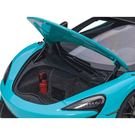 Mclaren 600LT Fistral Blue and Carbon 1/18 Model Car by Autoart - Autoart - ModelCars.com
