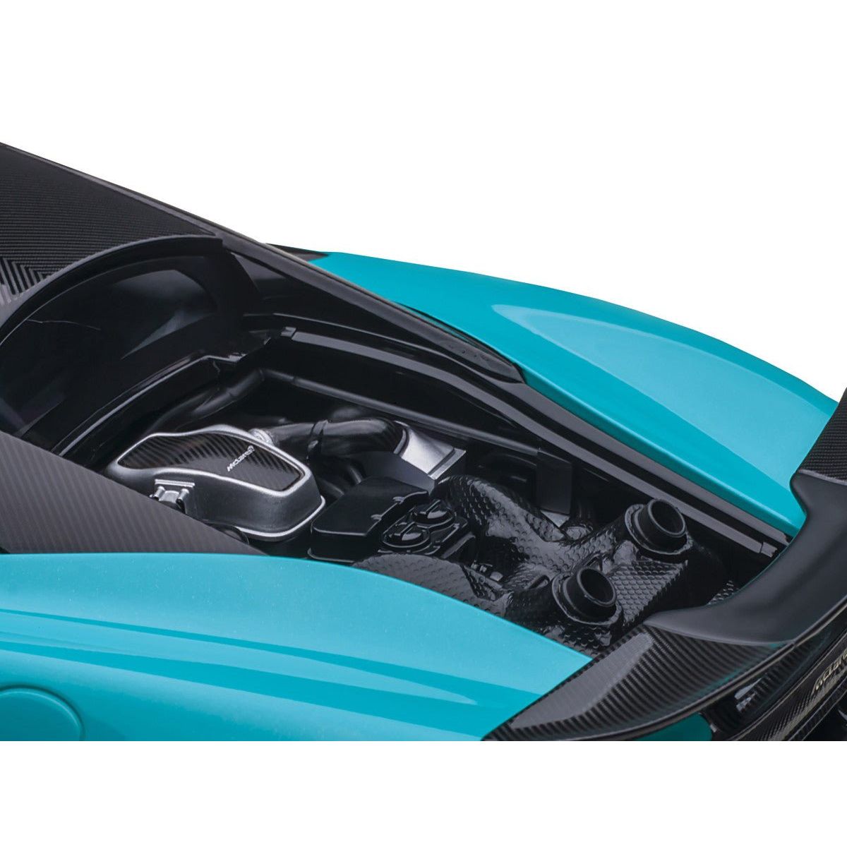 Mclaren 600LT Fistral Blue and Carbon 1/18 Model Car by Autoart - Autoart - ModelCars.com