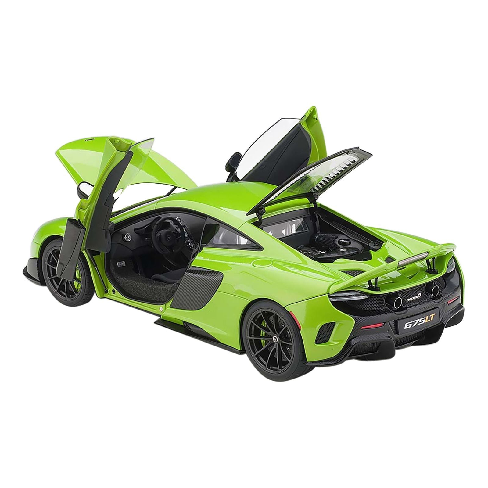 Mclaren 675LT Napier Green with Black Wheels 1/18 Model Car by Autoart - Autoart - ModelCars.com