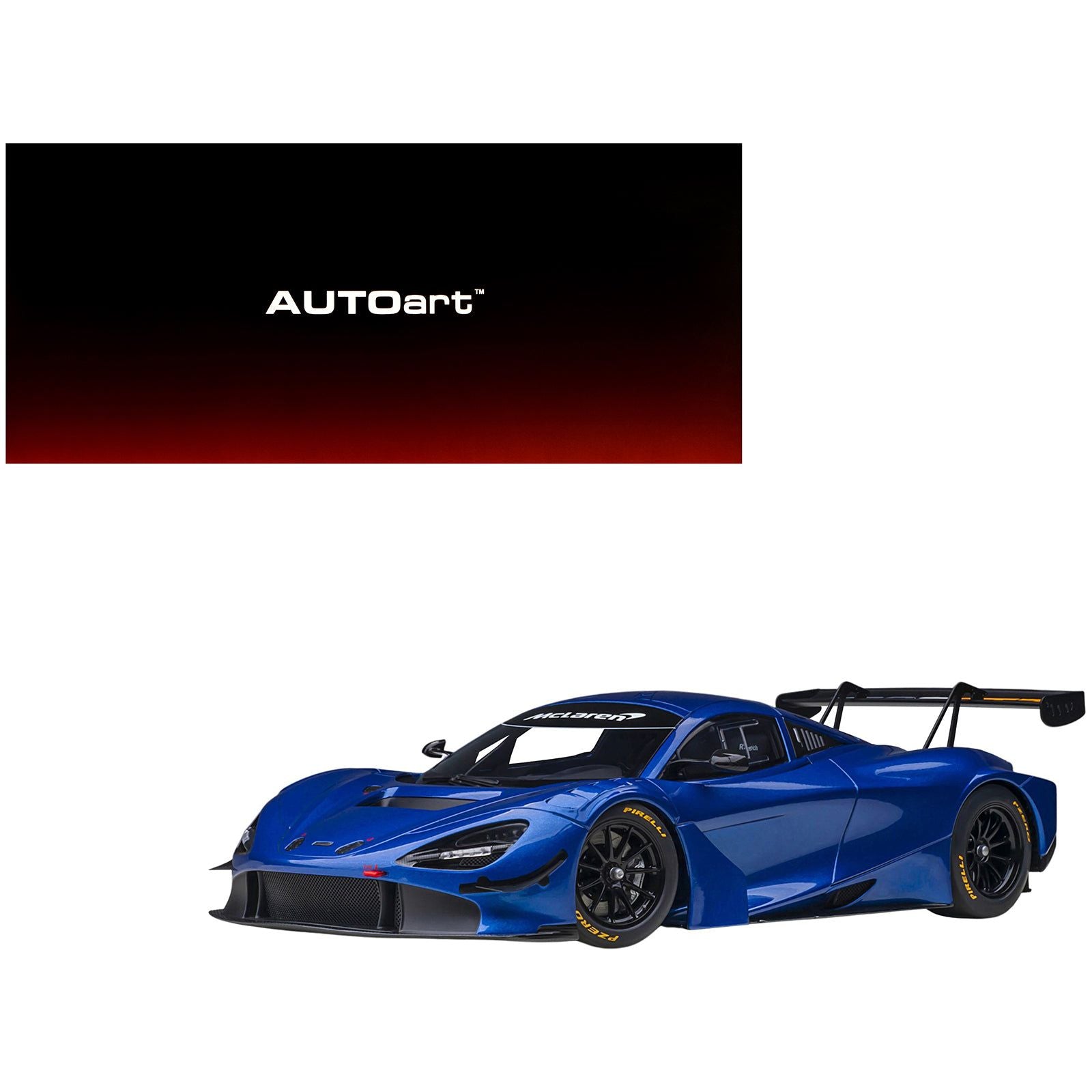 Mclaren 720S GT3 Azure Blue Metallic 1/18 Model Car by Autoart - Autoart - ModelCars.com