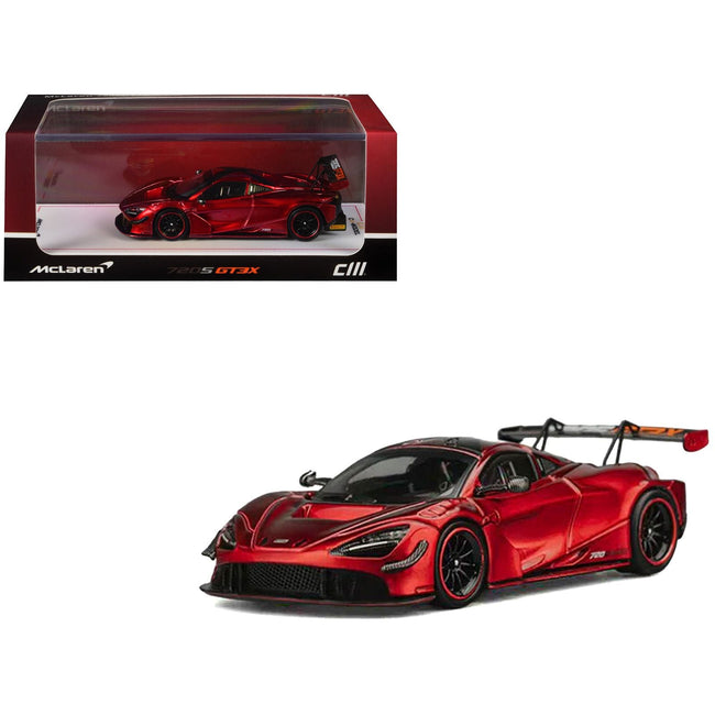McLaren 720S GT3X Red Metallic 1/64 Diecast Model Car by CM Model-CM Models-ModelCars.com