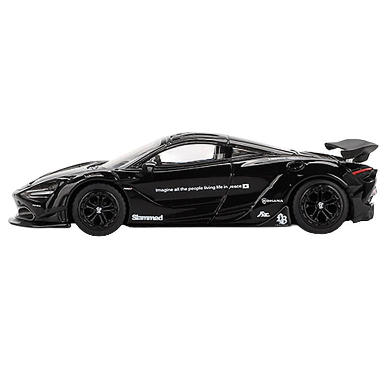 McLaren 720S LB-Works Black Limited Edition 1/64 Diecast Model Car by Mini GT-Mini GT-ModelCars.com