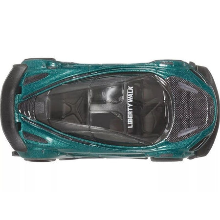 McLaren 720S "LB-Works" Green Metallic with Carbon Hood and Black Top "Silhouettes" Series Diecast Model Car by Hot Wheels-Hotwheels-ModelCars.com