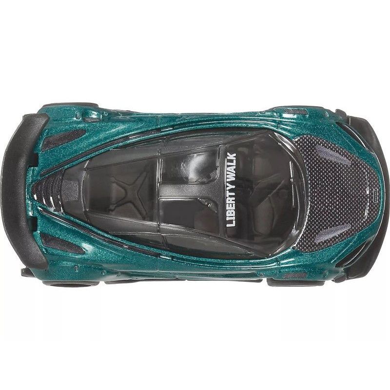 McLaren 720S "LB - Works" Green Metallic with Carbon Hood and Black Top "Silhouettes" Series Diecast Model Car by Hot Wheels - Hotwheels - ModelCars.com