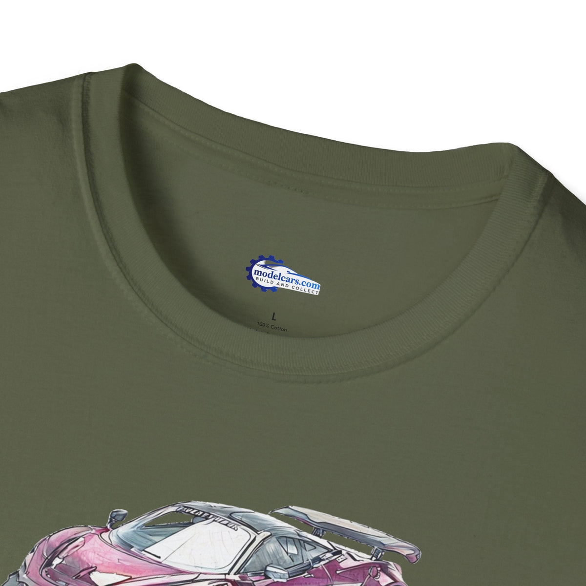 McLaren 720S LB-Works Purple Metallic Sketch Art T-Shirt, Unisex Tee, Car-Modelcars.com-ModelCars.com