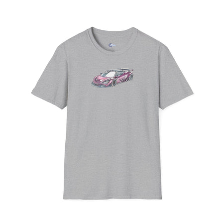 McLaren 720S LB-Works Purple Metallic Sketch Art T-Shirt, Unisex Tee, Car-Modelcars.com-ModelCars.com