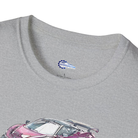 McLaren 720S LB-Works Purple Metallic Sketch Art T-Shirt, Unisex Tee, Car-Modelcars.com-ModelCars.com