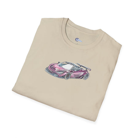 McLaren 720S LB-Works Purple Metallic Sketch Art T-Shirt, Unisex Tee, Car-Modelcars.com-ModelCars.com