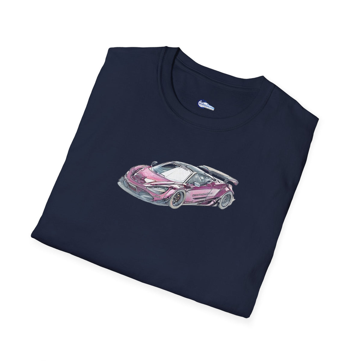 McLaren 720S LB-Works Purple Metallic Sketch Art T-Shirt, Unisex Tee, Car-Modelcars.com-ModelCars.com