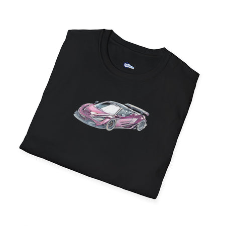 McLaren 720S LB-Works Purple Metallic Sketch Art T-Shirt, Unisex Tee, Car-Modelcars.com-ModelCars.com