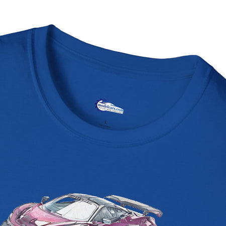 McLaren 720S LB-Works Purple Metallic Sketch Art T-Shirt, Unisex Tee, Car-Modelcars.com-ModelCars.com