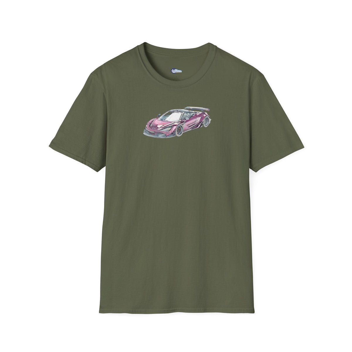 McLaren 720S LB-Works Purple Metallic Sketch Art T-Shirt, Unisex Tee, Car-Modelcars.com-ModelCars.com