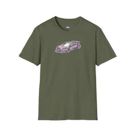 McLaren 720S LB-Works Purple Metallic Sketch Art T-Shirt, Unisex Tee, Car-Modelcars.com-ModelCars.com