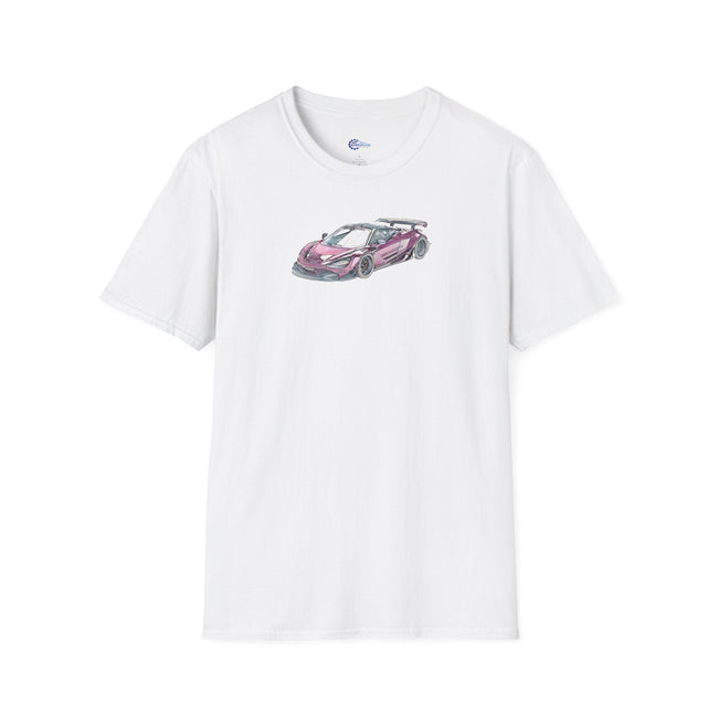 McLaren 720S LB-Works Purple Metallic Sketch Art T-Shirt, Unisex Tee, Car-Modelcars.com-ModelCars.com