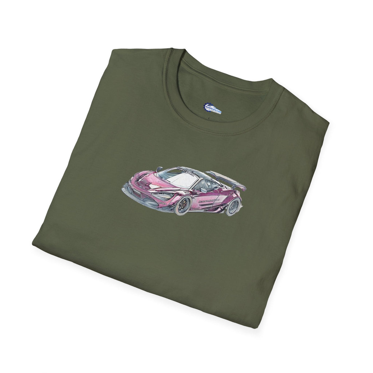 McLaren 720S LB-Works Purple Metallic Sketch Art T-Shirt, Unisex Tee, Car-Modelcars.com-ModelCars.com