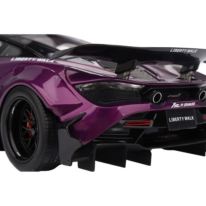 McLaren 720S "LB-Works" Purple Metallic with Black Top 1/18 Model Car by Top Speed-Top Speed-ModelCars.com
