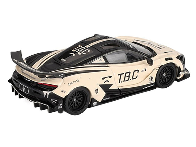McLaren 720S LB-Works "The Boring Concept" Cream and Black Limited Edition 1/64 Diecast Model Car by Mini GT-Mini GT-ModelCars.com