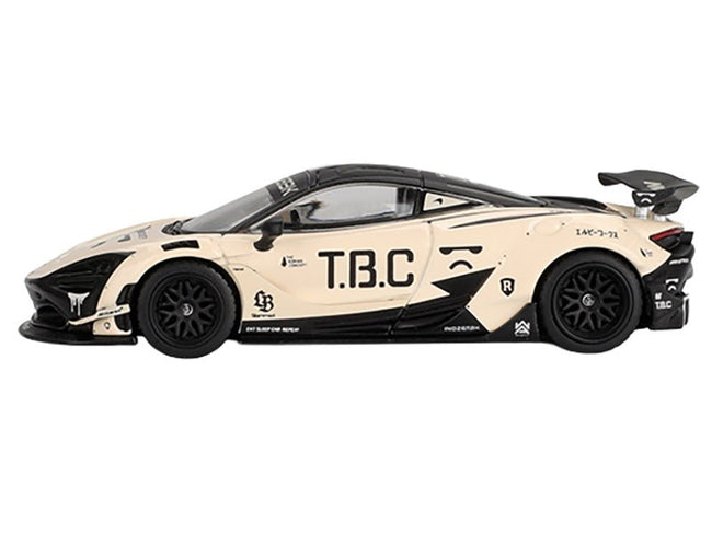 McLaren 720S LB-Works "The Boring Concept" Cream and Black Limited Edition 1/64 Diecast Model Car by Mini GT-Mini GT-ModelCars.com