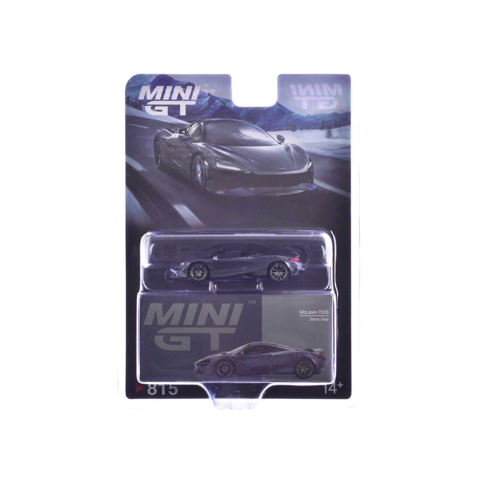 McLaren 750S Saros Gray Limited Edition 1/64 Diecast Model Car by Mini GT - Mini GT - ModelCars.com