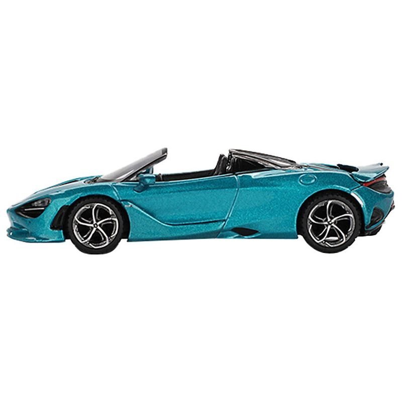 McLaren 750S Spider Belize Blue Metallic Limited Edition 1/64 Diecast Model Car by Mini GT-Mini GT-ModelCars.com