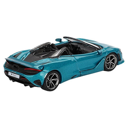McLaren 750S Spider Belize Blue Metallic Limited Edition 1/64 Diecast Model Car by Mini GT-Mini GT-ModelCars.com