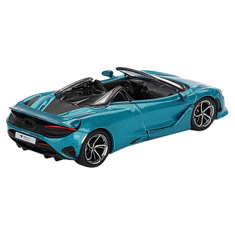 McLaren 750S Spider Belize Blue Metallic Limited Edition 1/64 Diecast Model Car by Mini GT - Mini GT - ModelCars.com