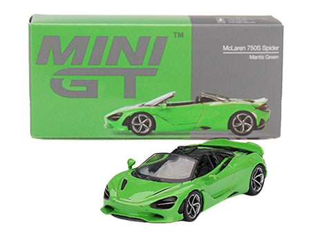 McLaren 750S Spider Mantis Green Limited Edition 1/64 Diecast Model Car by Mini GT-Mini GT-ModelCars.com