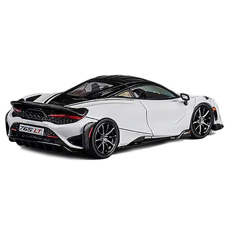 McLaren 765LT White with Black Top and Extra Wheels 1/64 Diecast Model Car by CM Models-CM Models-ModelCars.com