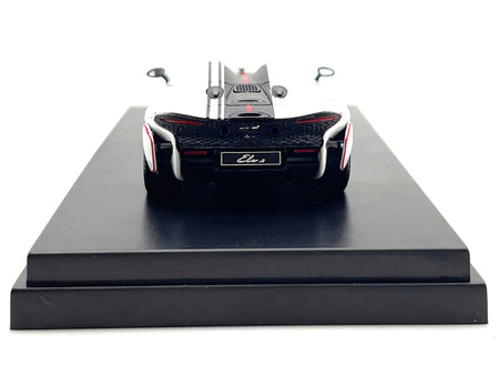 McLaren Elva Convertible White with Carbon and Red Stripes 1/64 Diecast Model Car by LCD Models-LCD Models-ModelCars.com