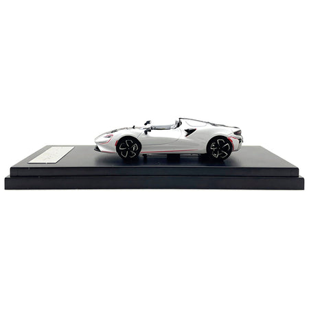 McLaren Elva Convertible White with Carbon and Red Stripes 1/64 Diecast Model Car by LCD Models - LCD Models - ModelCars.com