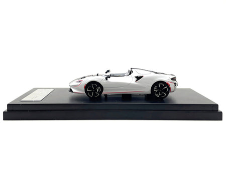 McLaren Elva Convertible White with Carbon and Red Stripes 1/64 Diecast Model Car by LCD Models-LCD Models-ModelCars.com