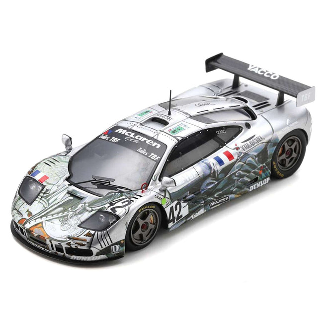 McLaren F1 GTR #42 Jean-Luc Maury-Laribiere - Marc Sourd - Herve Poulain "BBA Competition" "24 Hours of Le Mans" (1995) with Acrylic Display Case 1/18 Model Car by Spark-Spark-ModelCars.com