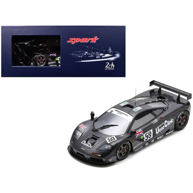 McLaren F1 GTR #59 Yannick Dalmas - Masanori Sekiya - JJ Lehto "Kokusai Kaihatsu Racing" Winner "24 Hours of Le Mans" (1995) with Acrylic Display Case 1/18 Model Car by Spark-Spark-ModelCars.com