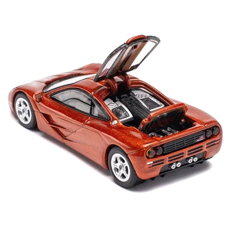 McLaren F1 Orange Metallic 1/64 Diecast Model Car by Pop Race-Pop Race-ModelCars.com