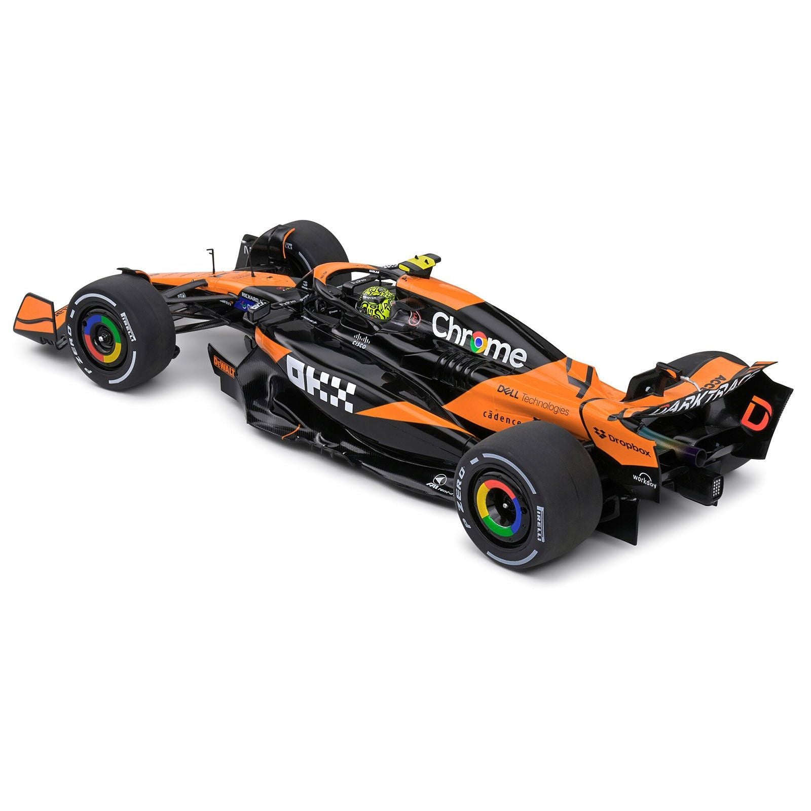 McLaren MCL38 4 Lando Norris "OKX" Winner Formula One F1 Miami GP (2024) "Competition" Series 1/18 Diecast Model Car by Solido - Solido - ModelCars.com