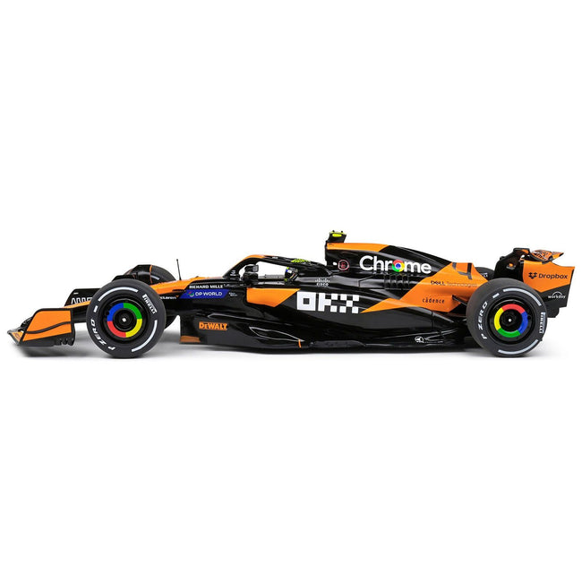 McLaren MCL38 4 Lando Norris "OKX" Winner Formula One F1 Miami GP (2024) "Competition" Series 1/18 Diecast Model Car by Solido - Solido - ModelCars.com