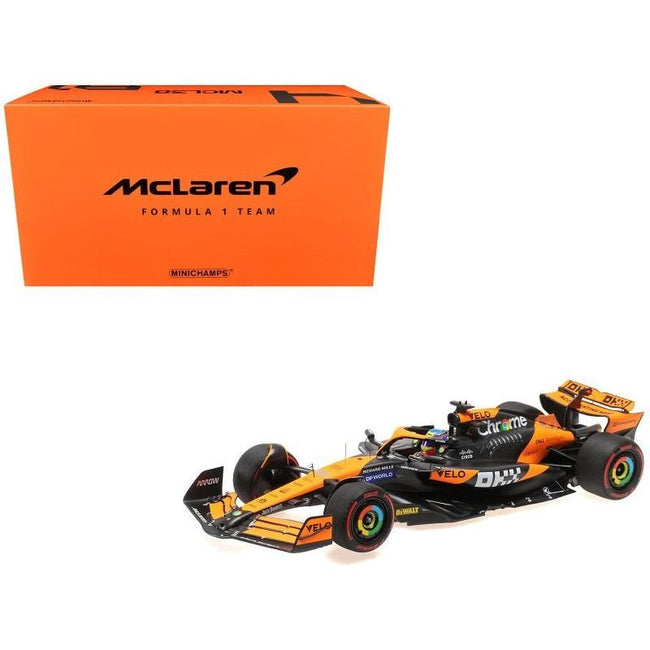 McLaren MCL38 #81 Oscar Piastri "OKX" F1 Formula One "Emilia Romagna GP" (2024) with Driver Limited Edition to 162 pieces Worldwide 1/18 Model Car by Minichamps-Minichamps-ModelCars.com