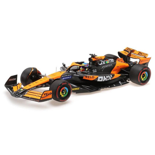 McLaren MCL38 81 Oscar Piastri "OKX" F1 Formula One "Emilia Romagna GP" (2024) with Driver Limited Edition to 162 pieces Worldwide 1/18 Model Car by Minichamps - Minichamps - ModelCars.com