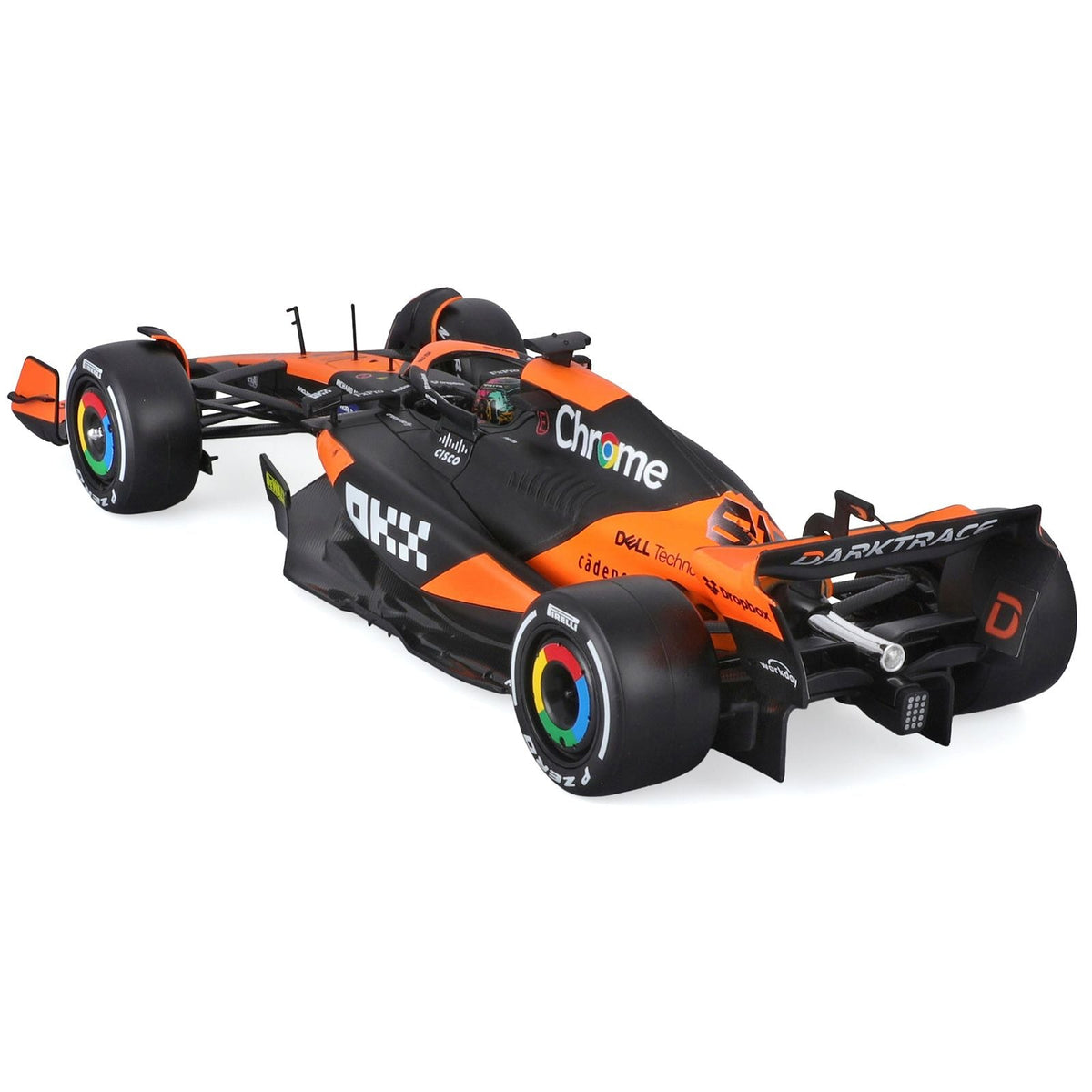 McLaren MCL38 #81 Oscar Piastri "OKX" Formula One F1 "Miami GP" (2024) with Display Case 1/24 Diecast Model Car by Bburago-Bburago-ModelCars.com