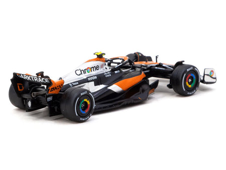 McLaren MCL60 4 Lando Norris 2nd Place Formula One F1 "British GP" (2023) with Pitboards "Global64" Series 1/64 Diecast Model Car by Tarmac Works-Tarmac Works-ModelCars.com
