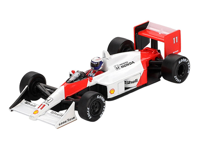McLaren MP4/4 #11 Alain Prost 2nd Place Formula One F1 "Japanese GP" (1988) with Driver Figure Limited Edition 1/64 Diecast Model Car by Mini GT-Mini GT-ModelCars.com