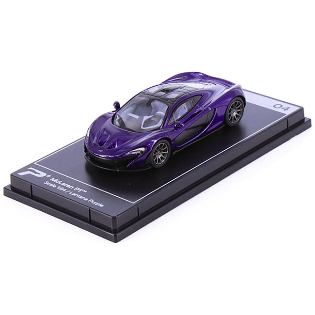 McLaren P1 Lantana Purple Metallic with Black Top "Hypercar League Collection" 1/64 Diecast Model Car by PosterCars-PosterCars-ModelCars.com
