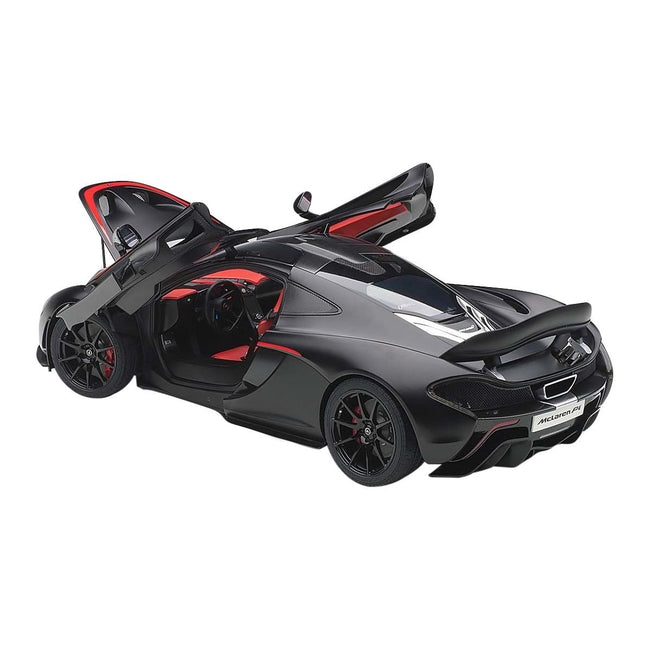 Mclaren P1 Matt Black with Red Accents 1/12 Model Car by Autoart - Autoart - ModelCars.com