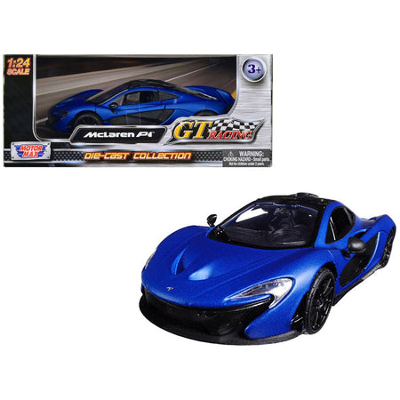 McLaren P1 Matt Metallic Blue 1/24 Diecast Model Car by Motormax - Motormax - ModelCars.com