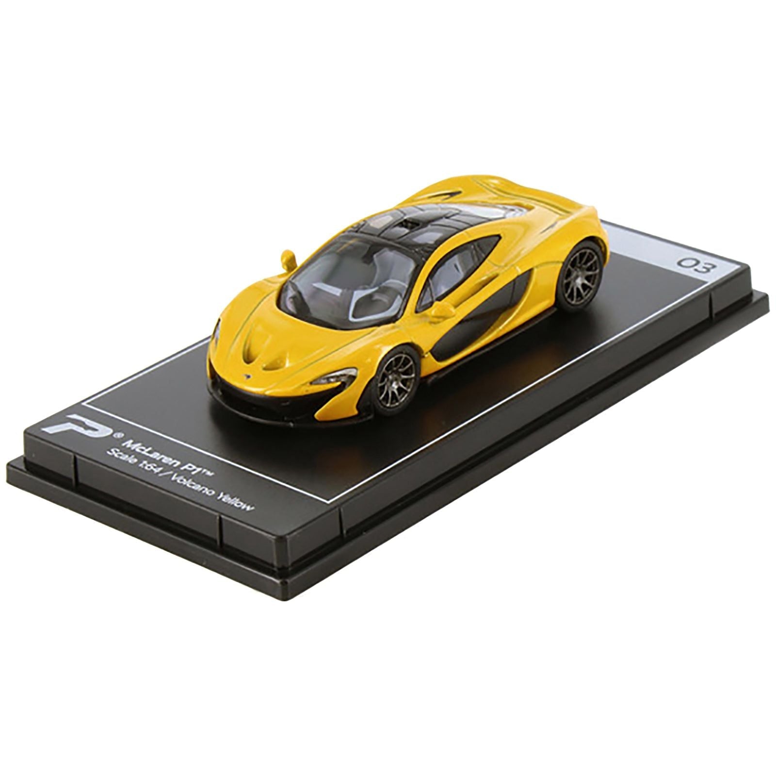 McLaren P1 Volcano Yellow Metallic with Black Top "Hypercar League Collection" 1/64 Diecast Model Car by PosterCars - PosterCars - ModelCars.com