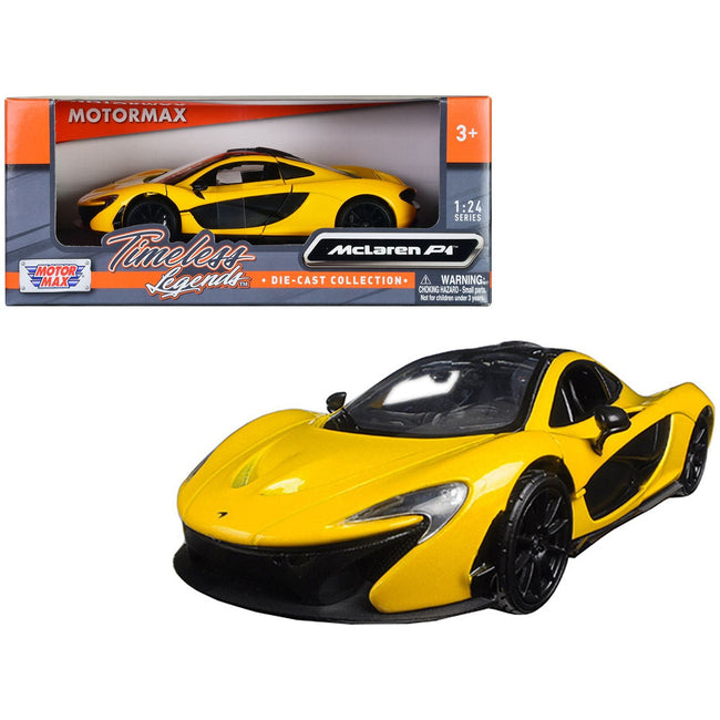McLaren P1 Yellow 1/24 Diecast Model Car by Motormax - Motormax - ModelCars.com