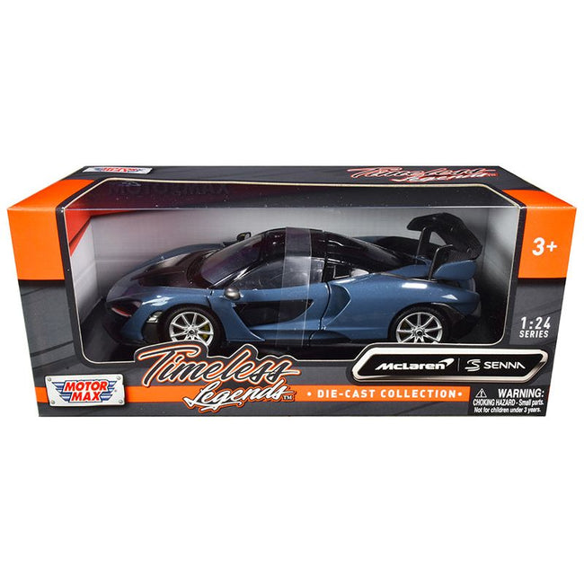 McLaren Senna Gray Metallic and Black "Timeless Legends" 1/24 Diecast Model Car by Motormax - Motormax - ModelCars.com