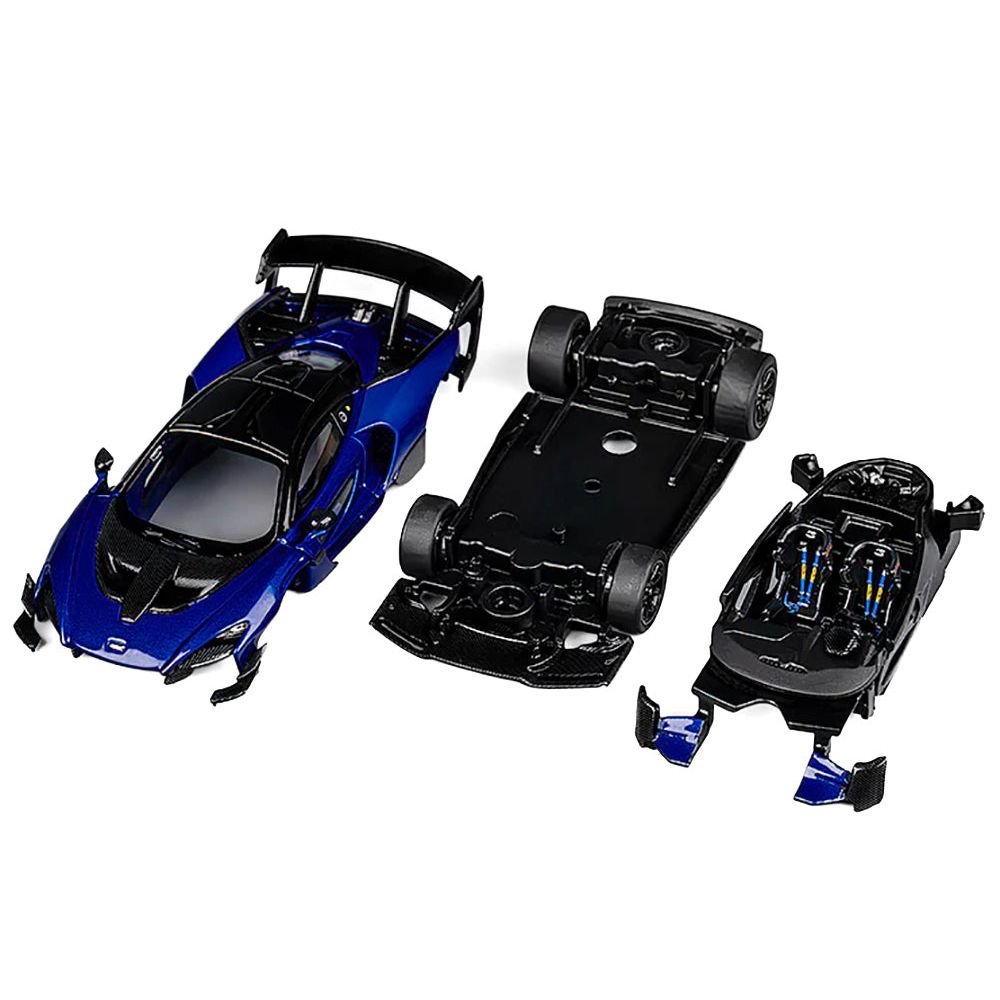 McLaren Senna GTR Blue Metallic with Black Top 1/64 Diecast Model Car by CM Model-CM Models-ModelCars.com