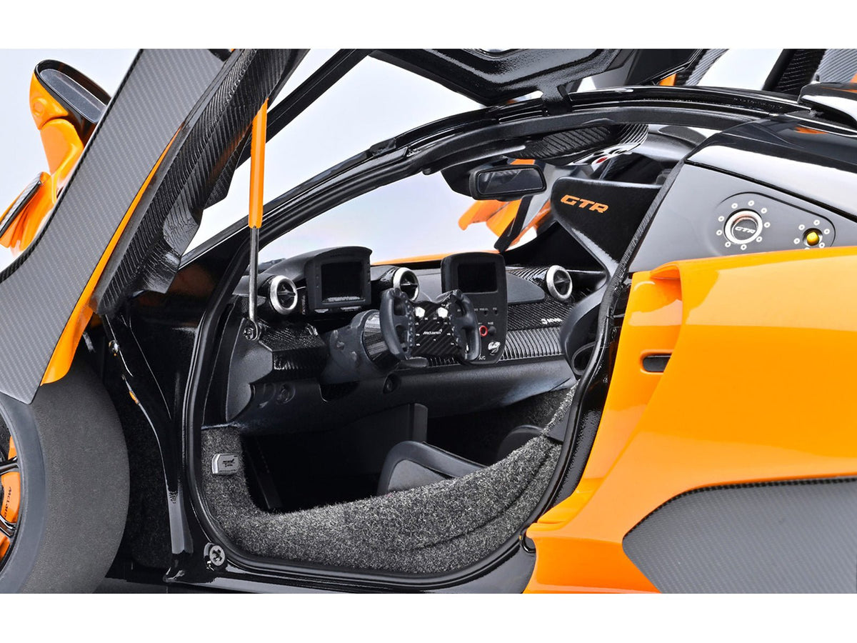 McLaren Senna GTR Orange with Black Top 1/18 Model Car by Autoart-Autoart-ModelCars.com