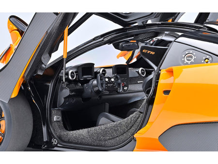 McLaren Senna GTR Orange with Black Top 1/18 Model Car by Autoart-Autoart-ModelCars.com